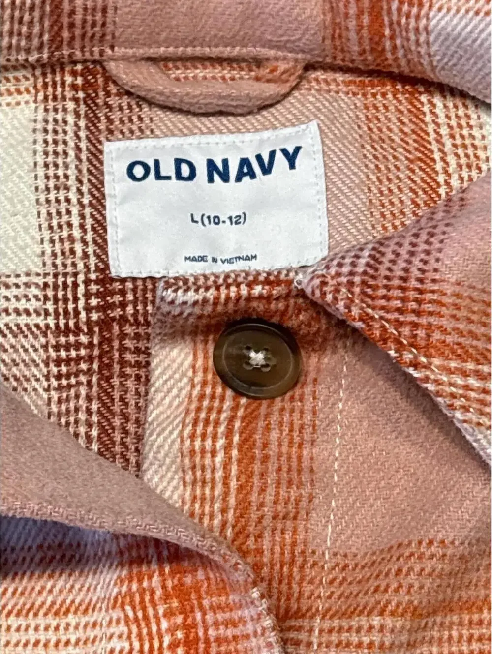 Old Navy GIrls Kids' Plaid Button-Up Shirt Jacket Size 10 12 Girls